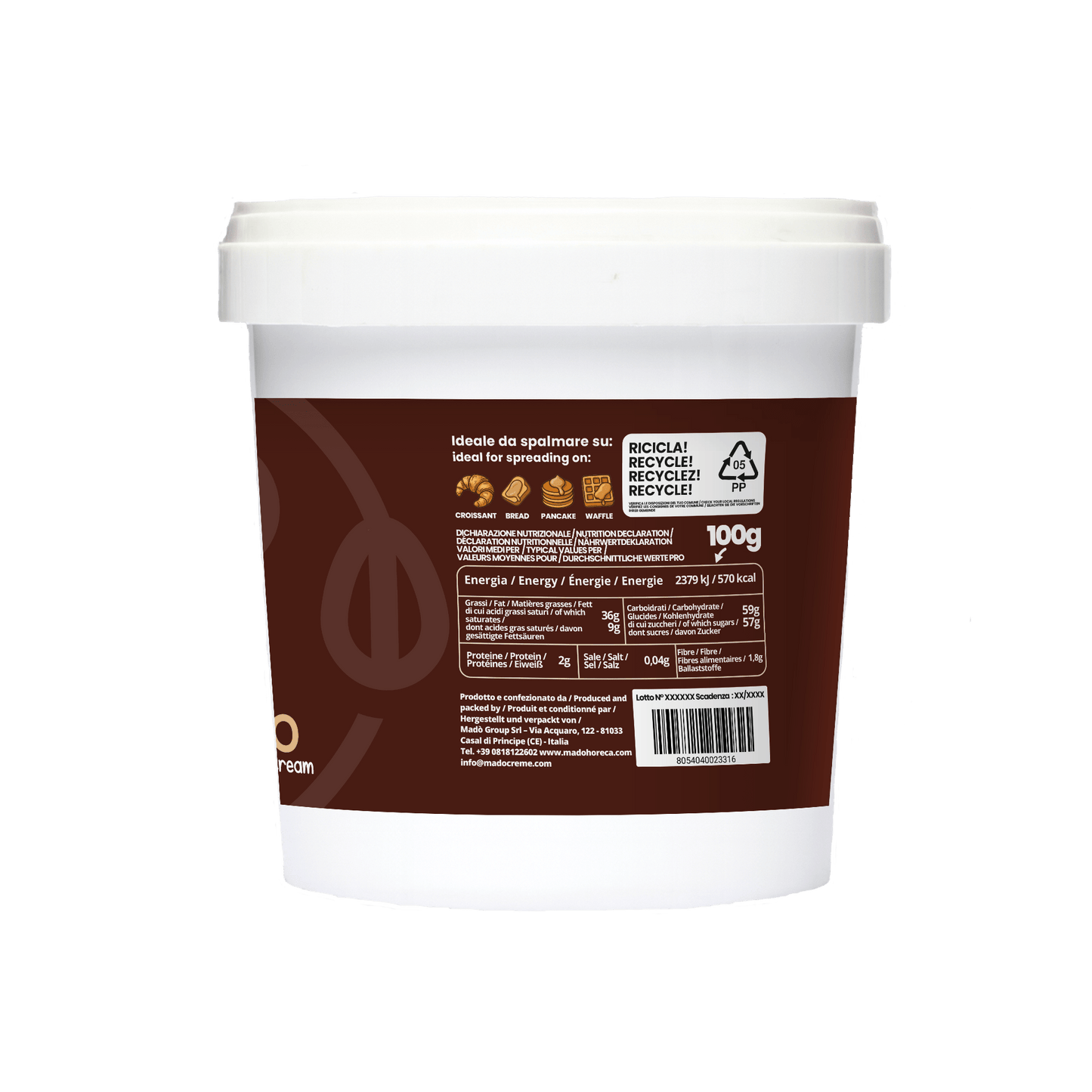 Choco Cocco Crema Spalmabile Artigianale - Mado Ho.re.ca