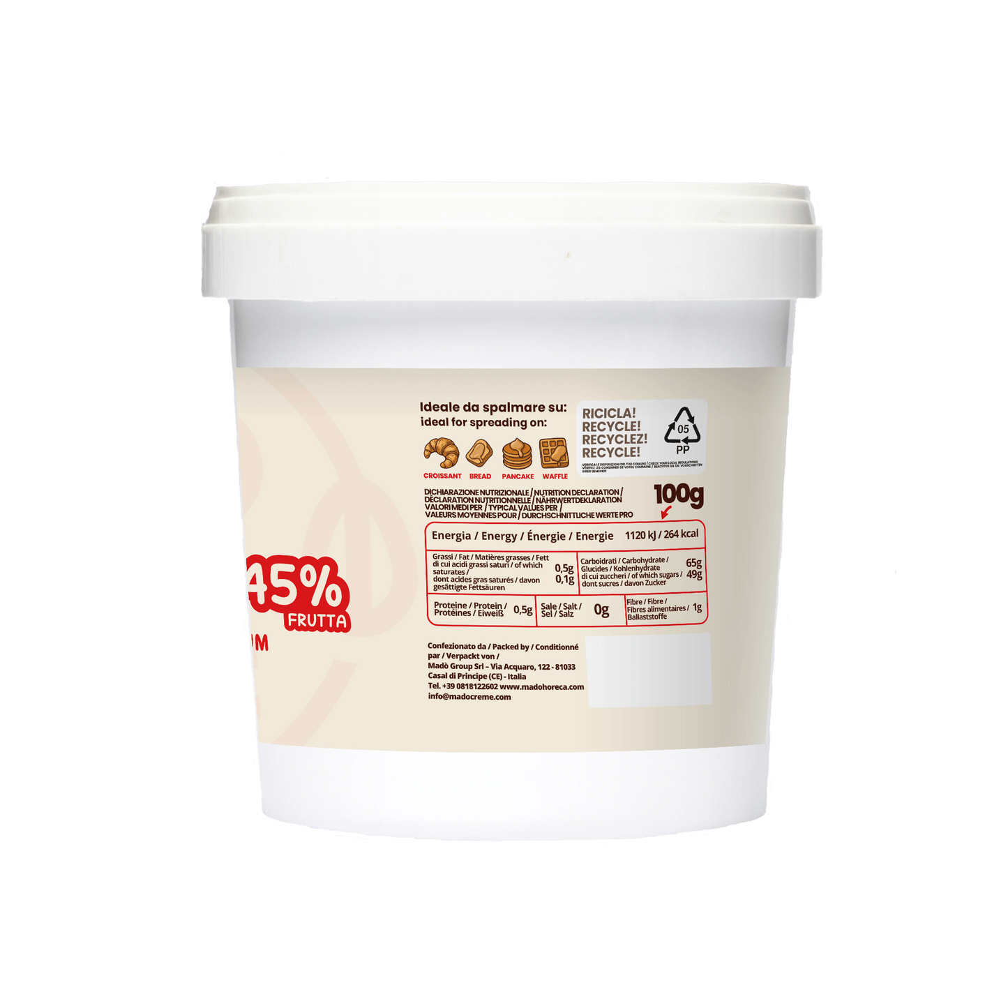 CONFETTURA PREMIUM QUALITY FRAGOLA - Mado Ho.re.ca