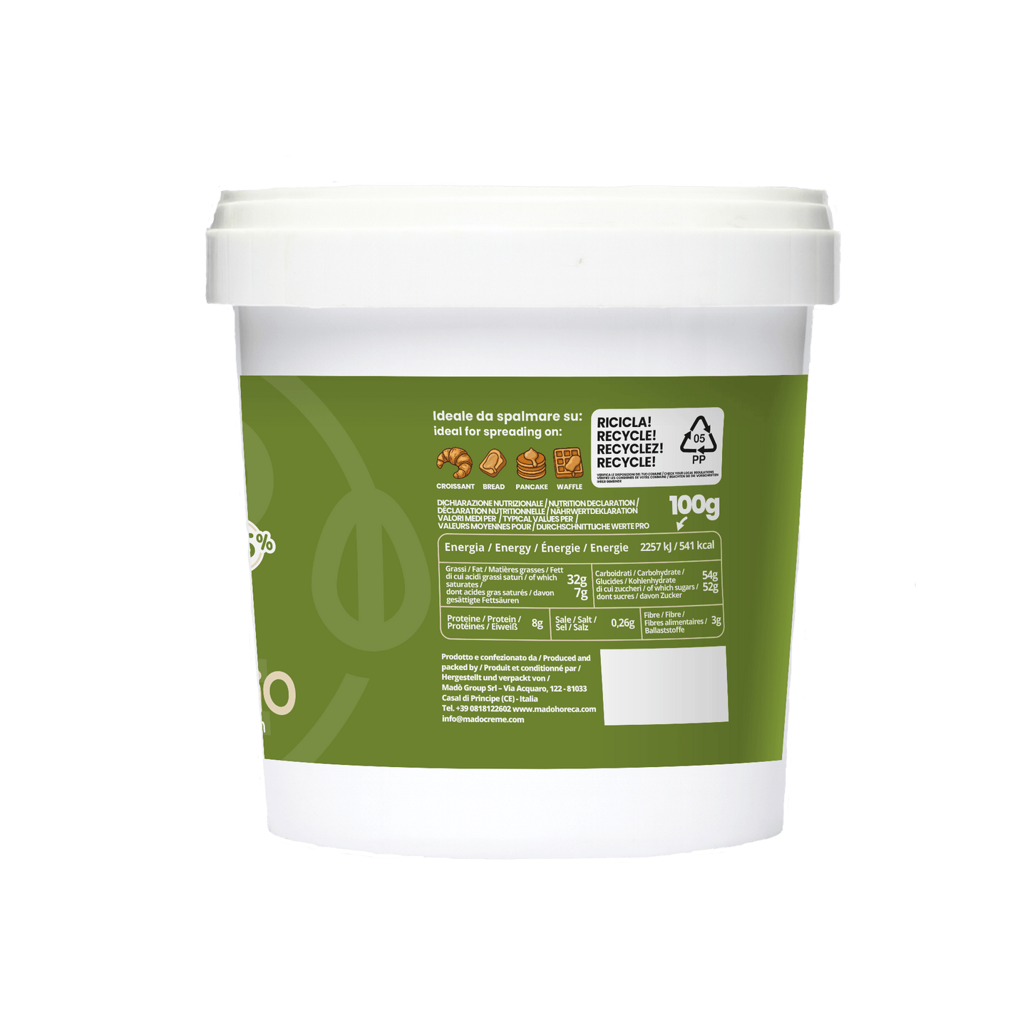 Pistacchio 25% Crema Spalmabile Artigianale - Mado Ho.re.ca