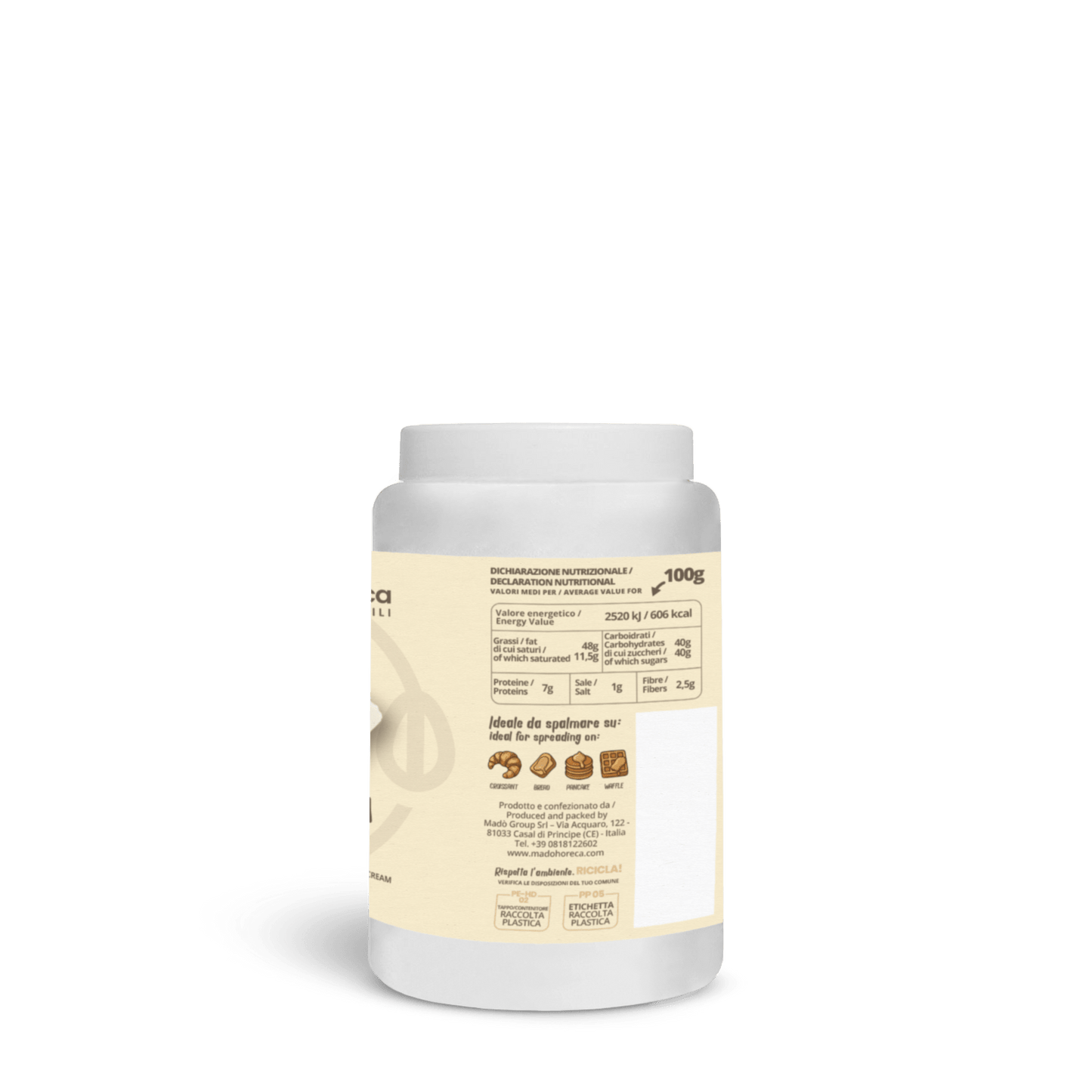 RICARICA EROGATORE Cioccolata Bianca 1,3kg - Mado Ho.re.ca