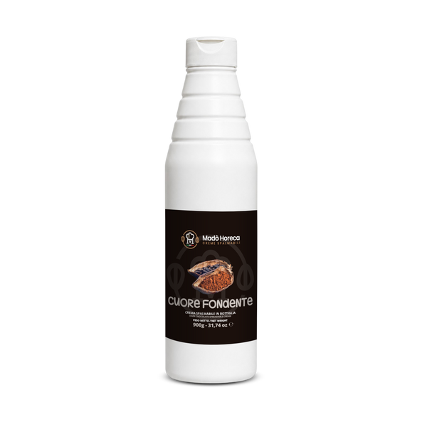 Crema in Bottiglia Artigianale al gusto Cuore fondente "Bottiglia da 900gr"