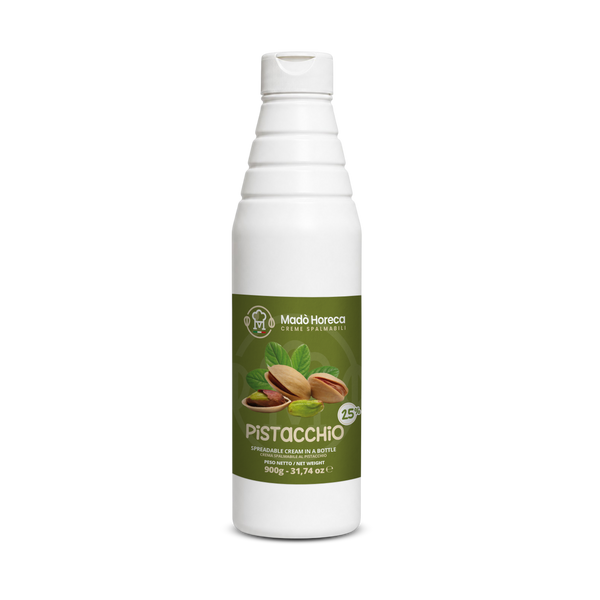 Crema in Bottiglia Artigianale al gusto Pistacchio 15% "Bottiglia da 900gr"