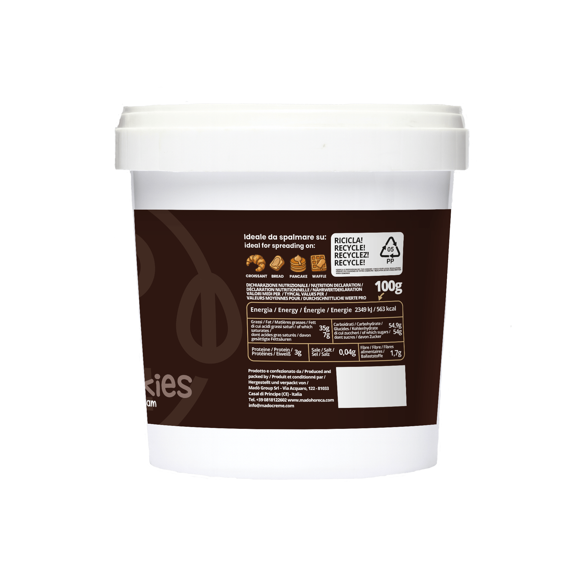 Choco Cookie Crema Spalmabile Artigianale - Mado Ho.re.ca