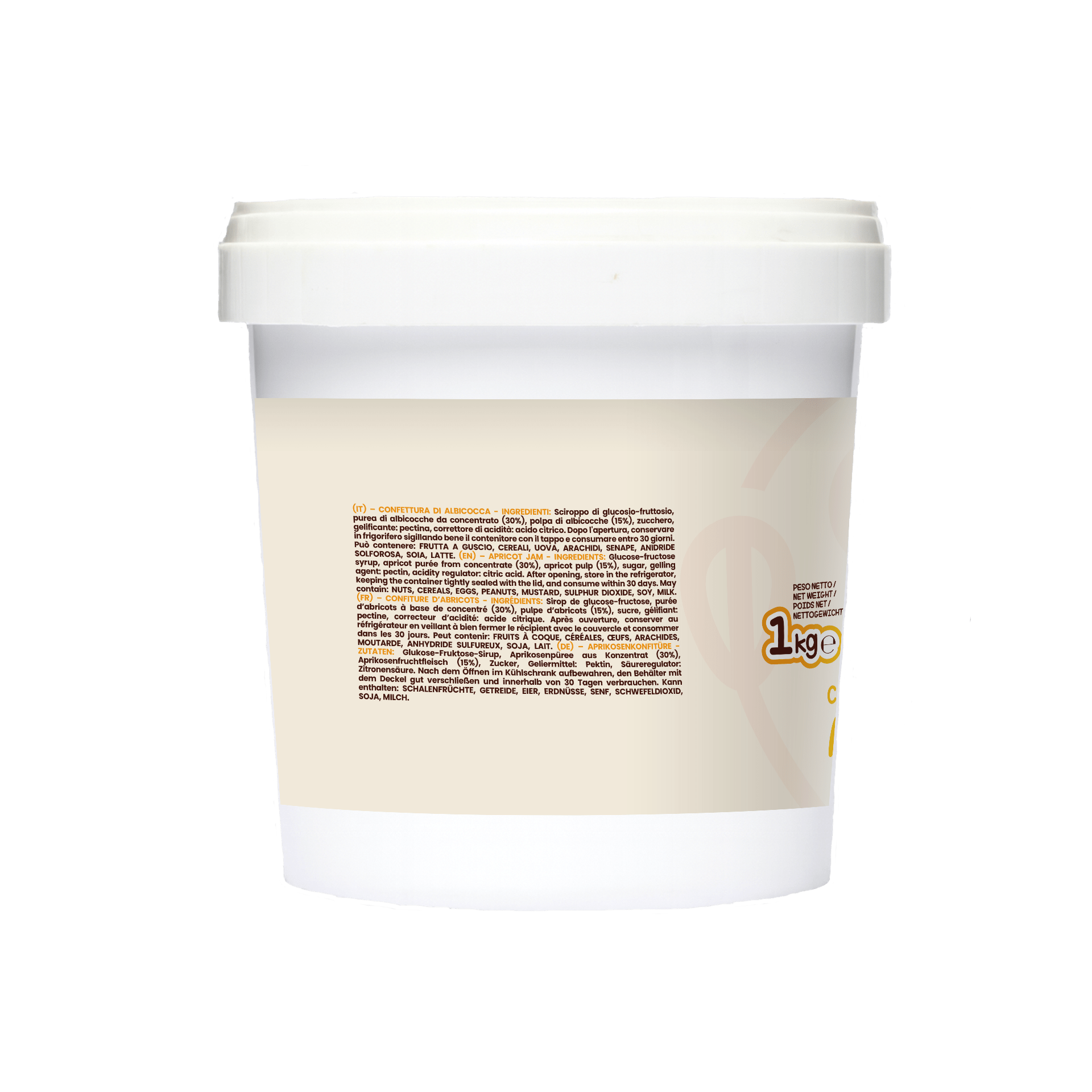 CONFETTURA PREMIUM QUALITY ALBICOCCA 1KG - Mado Ho.re.ca