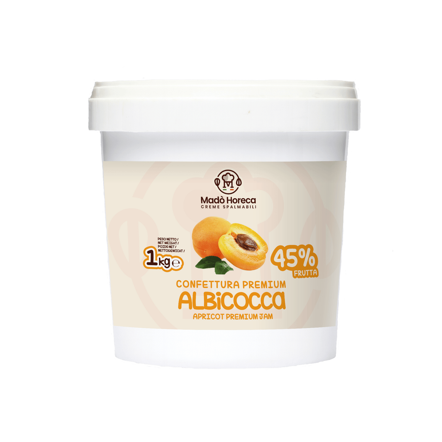 CONFETTURA PREMIUM QUALITY ALBICOCCA 1KG - Mado Ho.re.ca