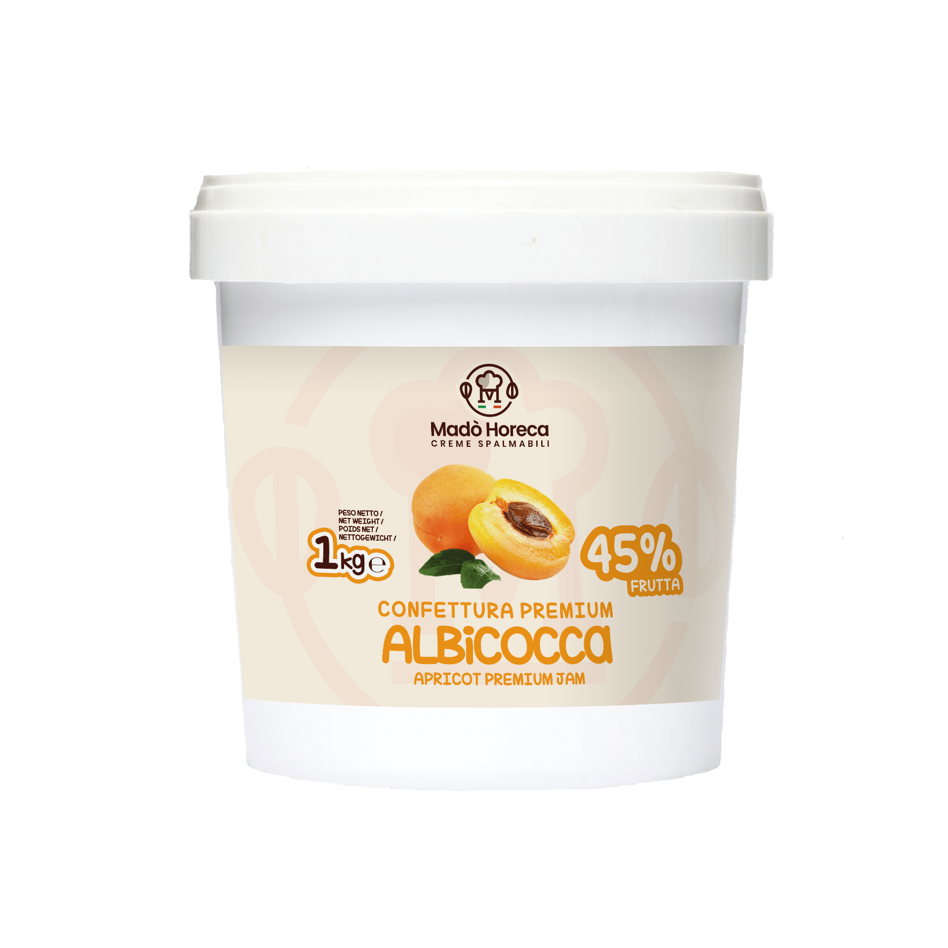CONFETTURA PREMIUM QUALITY ALBICOCCA 1KG - Mado Ho.re.ca