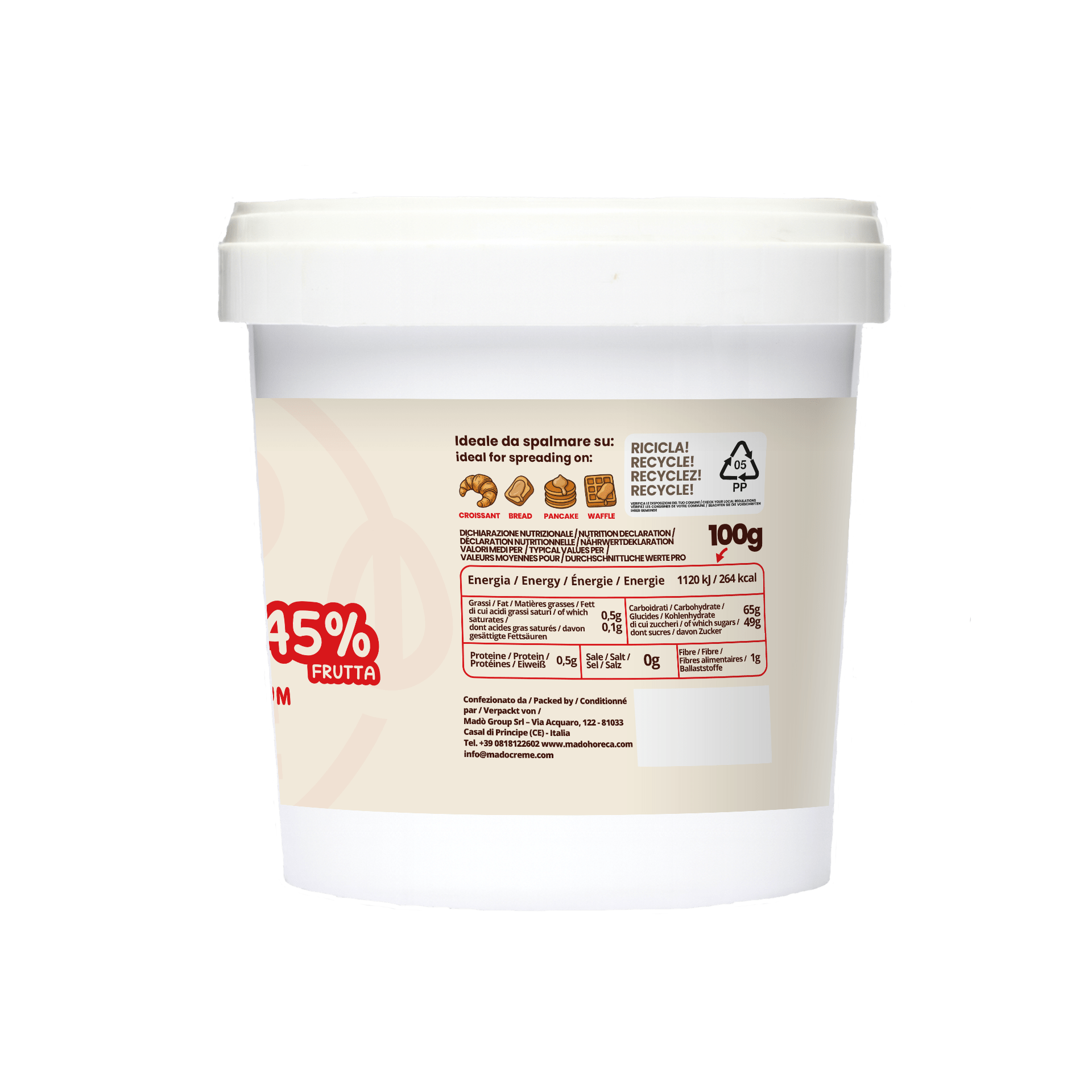 CONFETTURA PREMIUM QUALITY FRAGOLA - Mado Ho.re.ca