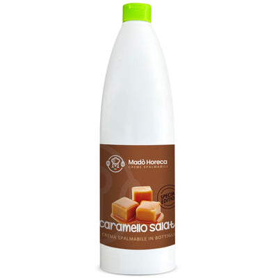 Crema in Bottiglia Artigianale al gusto Caramello Salato "Bottiglia da 900gr" - Mado Ho.re.ca