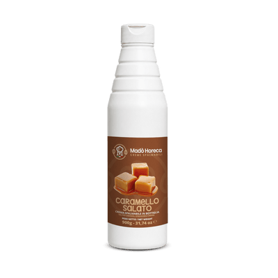 Crema in Bottiglia Artigianale al gusto Caramello Salato "Bottiglia da 900gr" - Mado Ho.re.ca