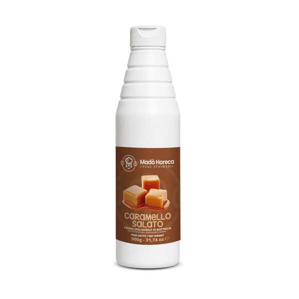 Crema in Bottiglia Artigianale al gusto Caramello Salato "Bottiglia da 900gr" - Mado Ho.re.ca