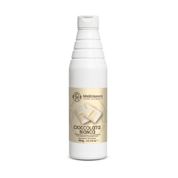 Crema in Bottiglia Artigianale al gusto Cioccolata bianca "Bottiglia da 900gr" - Mado Ho.re.ca