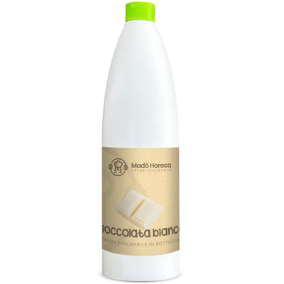 Crema in Bottiglia Artigianale al gusto Cioccolata bianca "Bottiglia da 900gr" - Mado Ho.re.ca