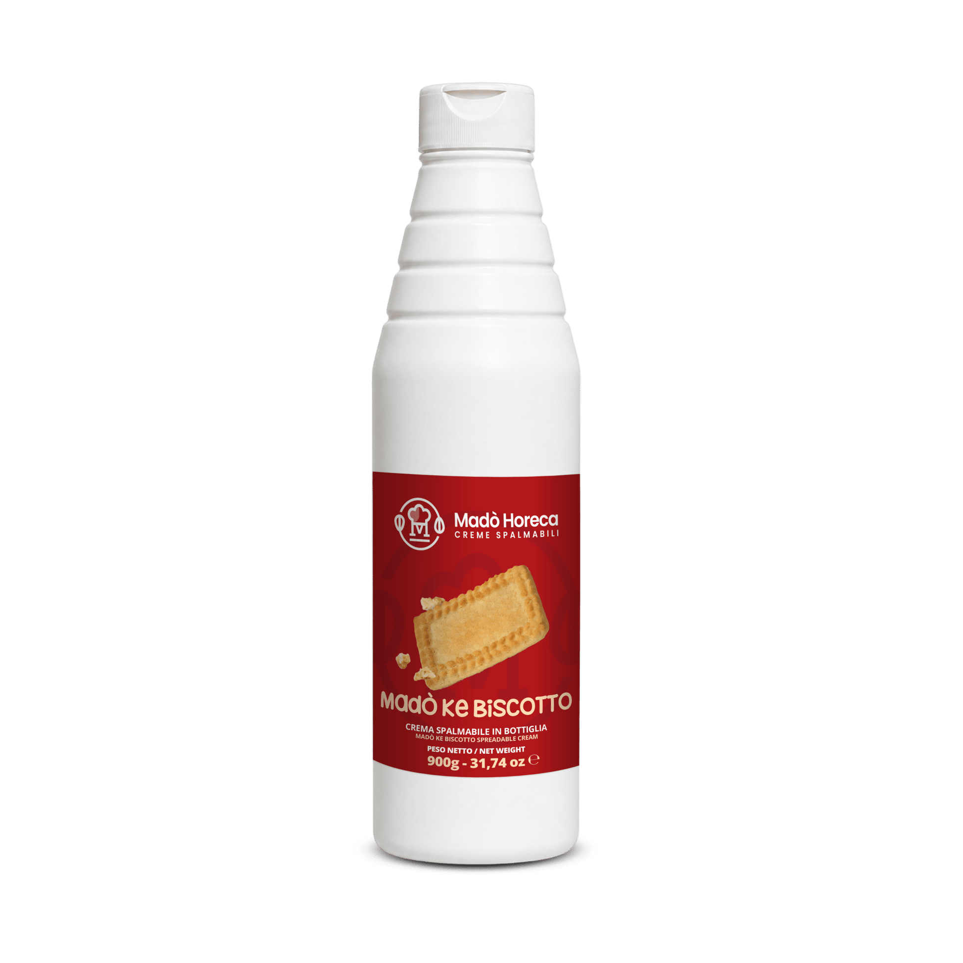 Crema in Bottiglia Artigianale al gusto Madò Ke Biscotto "Bottiglia da 900gr" - Mado Ho.re.ca