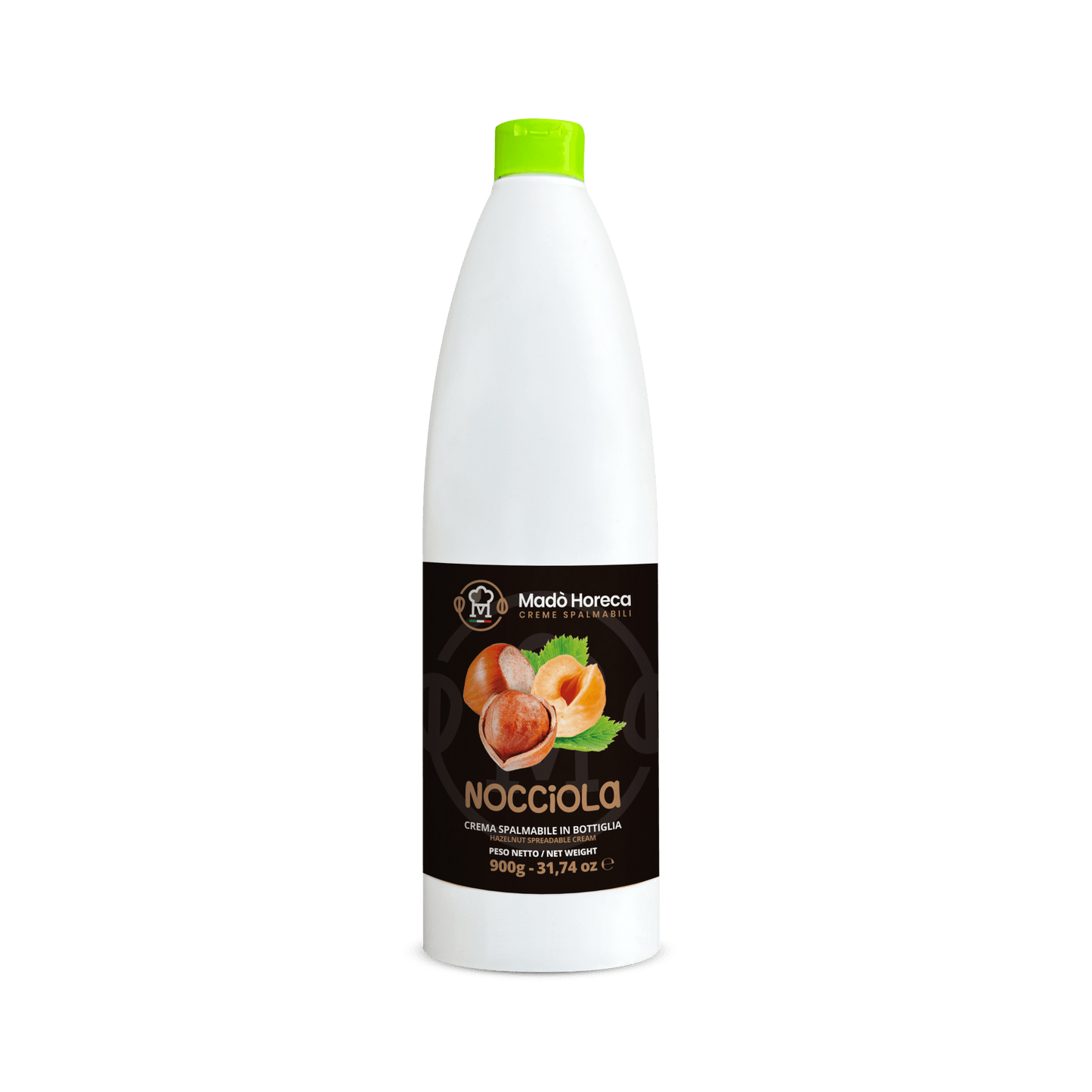 Crema in Bottiglia Artigianale al gusto Nocciola 8% "Bottiglia da 900gr" - Mado Ho.re.ca