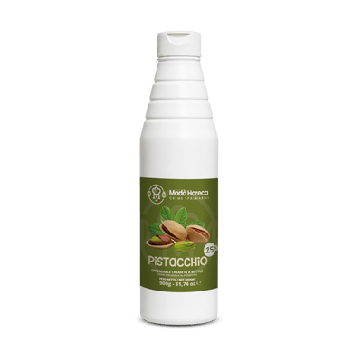 Crema in Bottiglia Artigianale al gusto Pistacchio 15% "Bottiglia da 900gr" - Mado Ho.re.ca