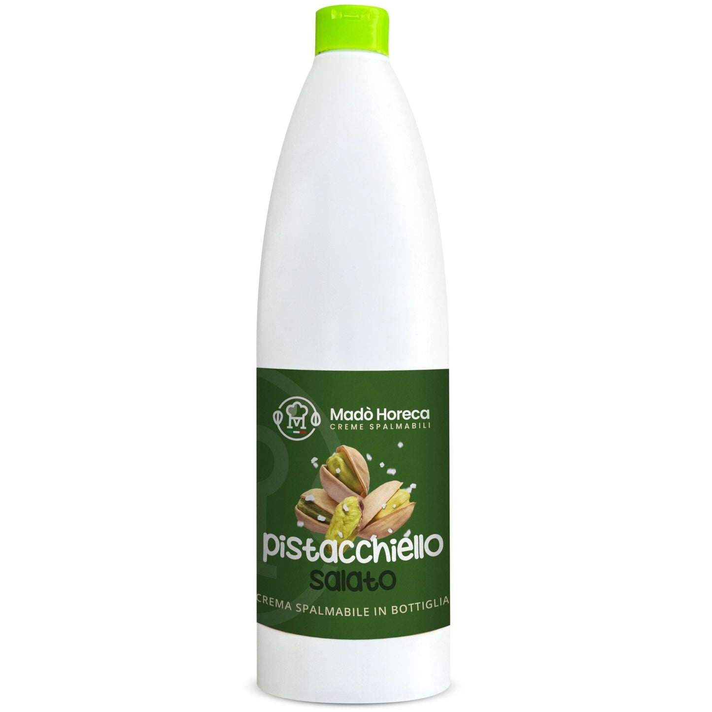 Crema in Bottiglia Artigianale al gusto Pistacchio Salato 15% "Bottiglia da 900gr" - Mado Ho.re.ca