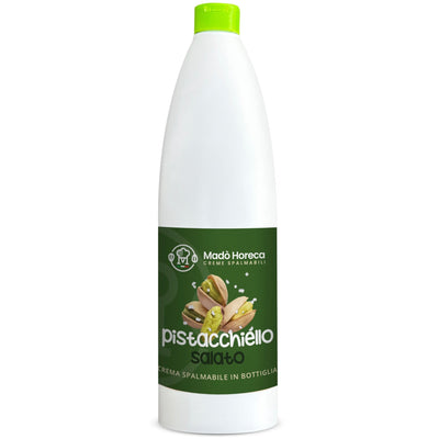 Crema in Bottiglia Artigianale al gusto Pistacchio Salato 15% "Bottiglia da 900gr" - Mado Ho.re.ca