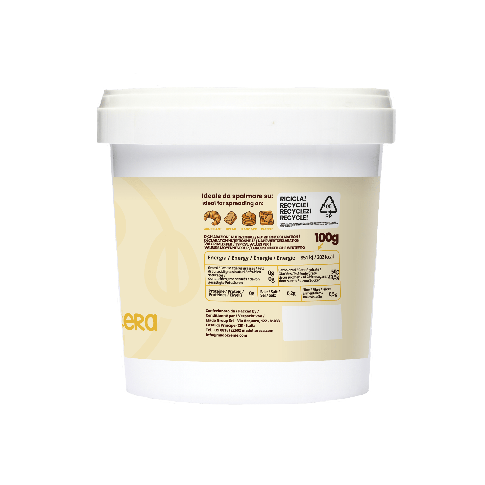 Crema Pasticcera Crema Spalmabile Artigianale - Mado Ho.re.ca