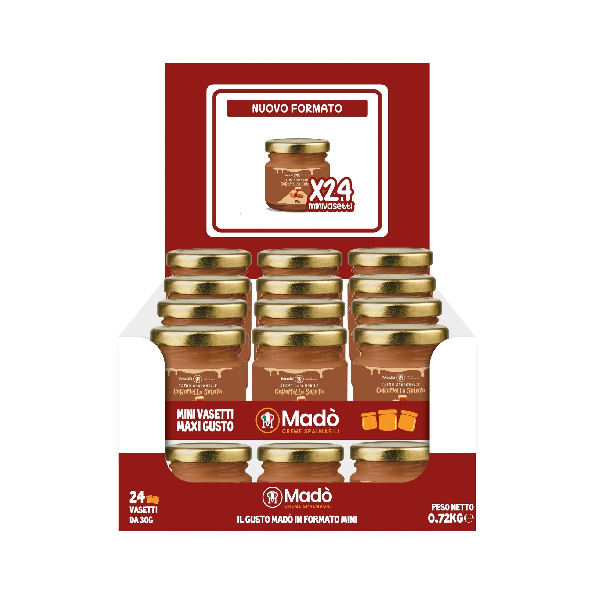 Espositore Mini Barattoli di Caramello Salato - 24pz - Mado Ho.re.ca
