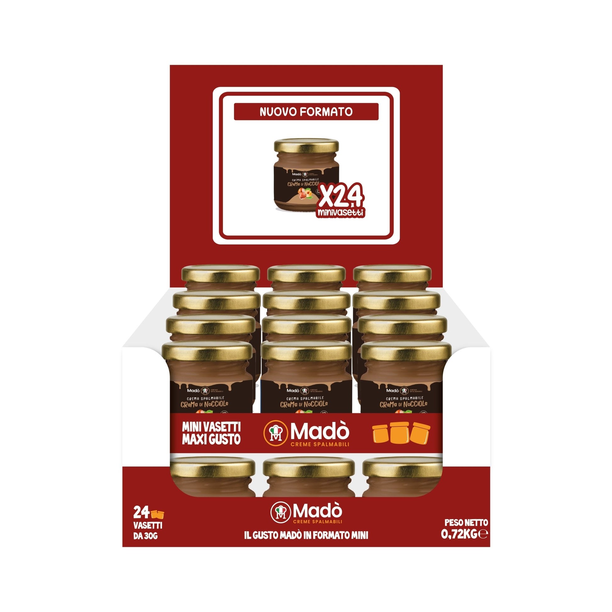 Espositore Mini Barattoli di Gianduia 13% - 24pz - Mado Ho.re.ca