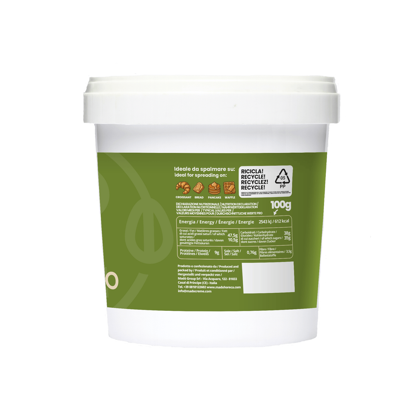 Pistacchio 15% Crema Spalmabile Artigianale - Mado Ho.re.ca