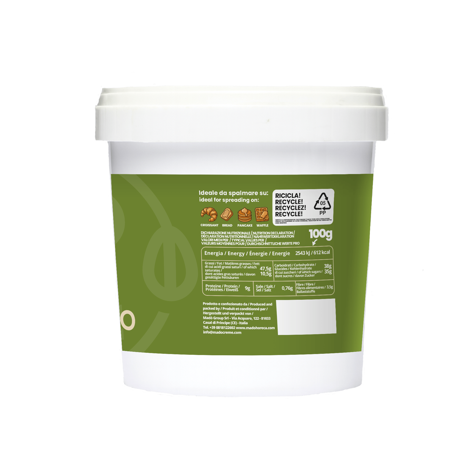 Pistacchio 15% Crema Spalmabile Artigianale - Mado Ho.re.ca