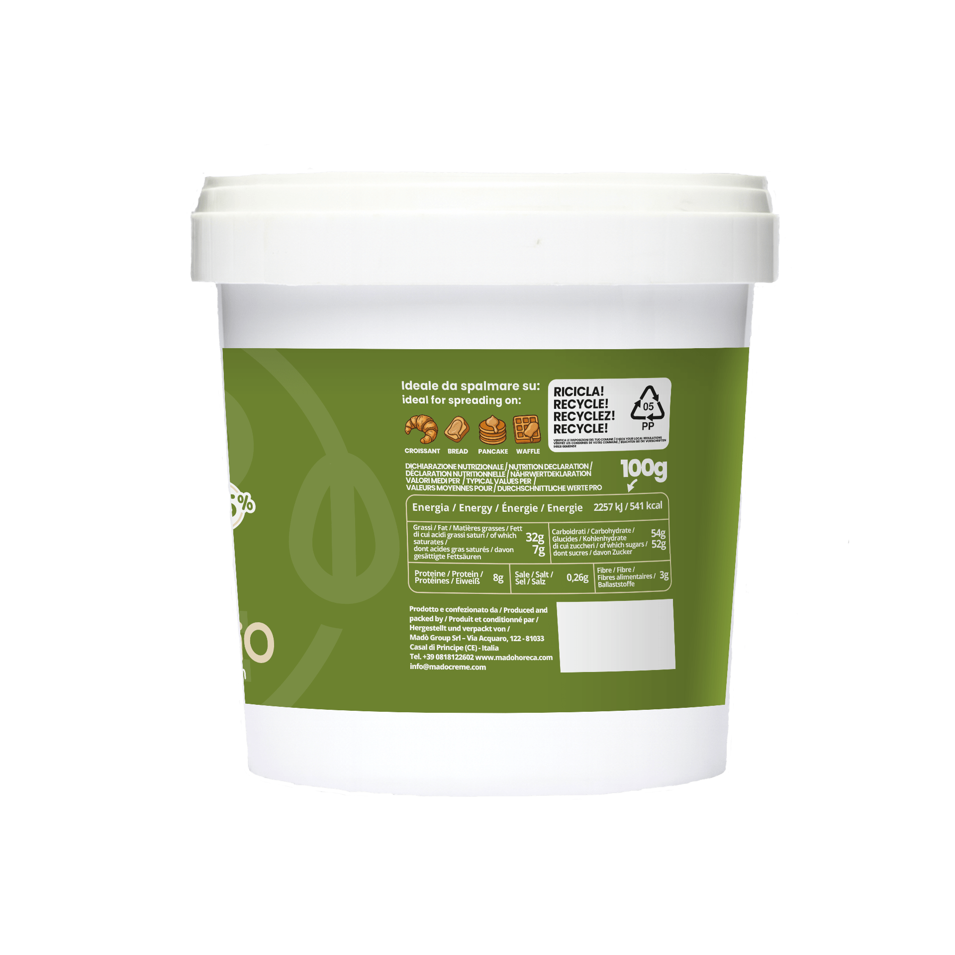 Pistacchio 25% Crema Spalmabile Artigianale - Mado Ho.re.ca
