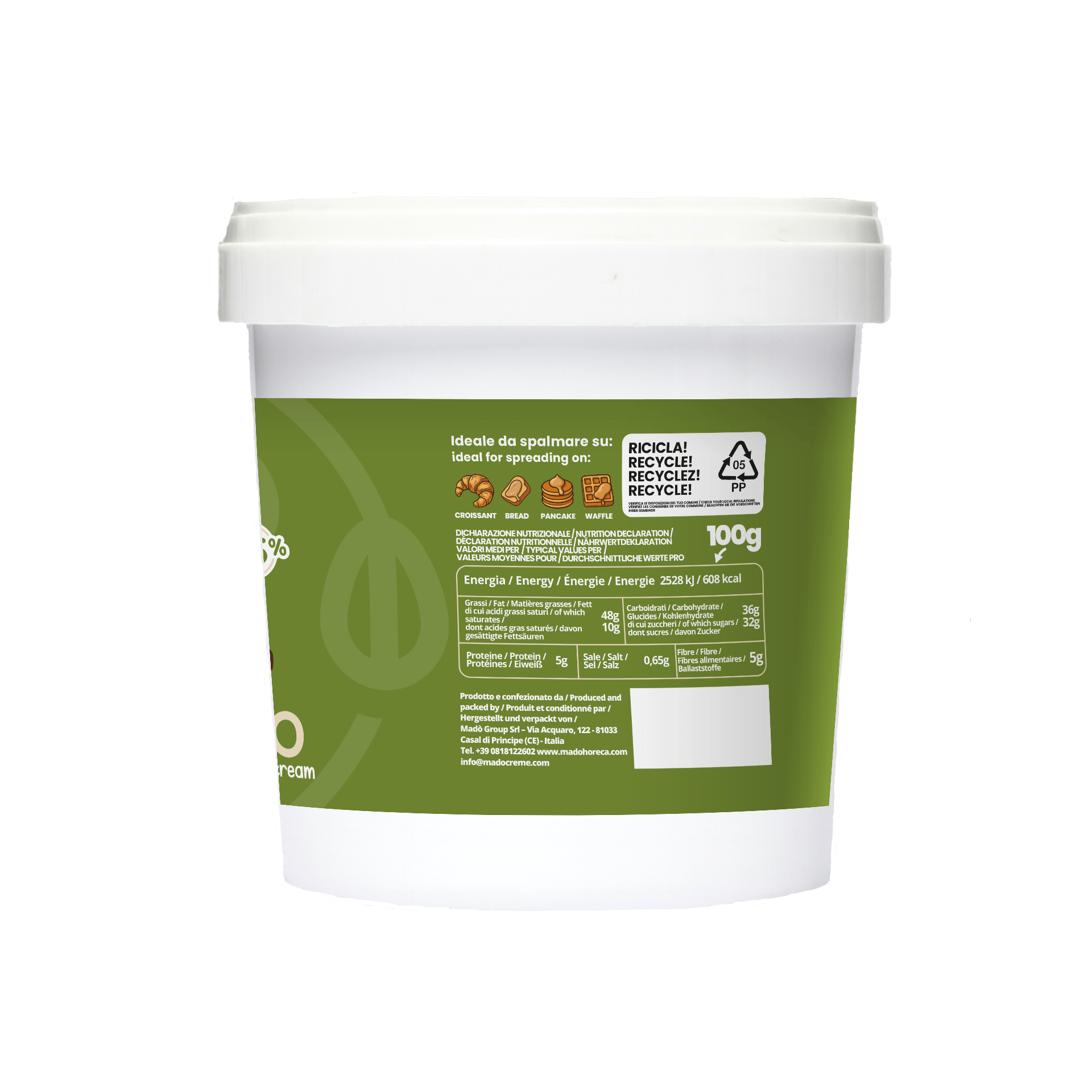 Pistacchio al Cocco 25% Crema Spalmabile Artigianale - Mado Ho.re.ca