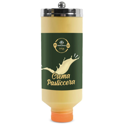 REFILL DI CREMA SPALMABILE AL GUSTO CREMA PASTICCERA "BOTTIGLIA DA 700GR" - Mado Ho.re.ca