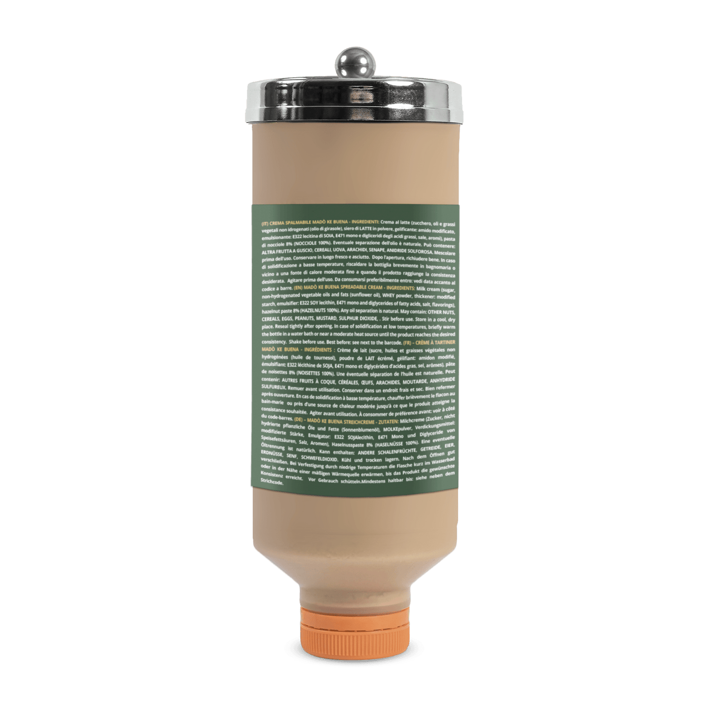 REFILL DI CREMA SPALMABILE AL GUSTO MADO' KE BUENA "BOTTIGLIA DA 800GR" - Mado Ho.re.ca