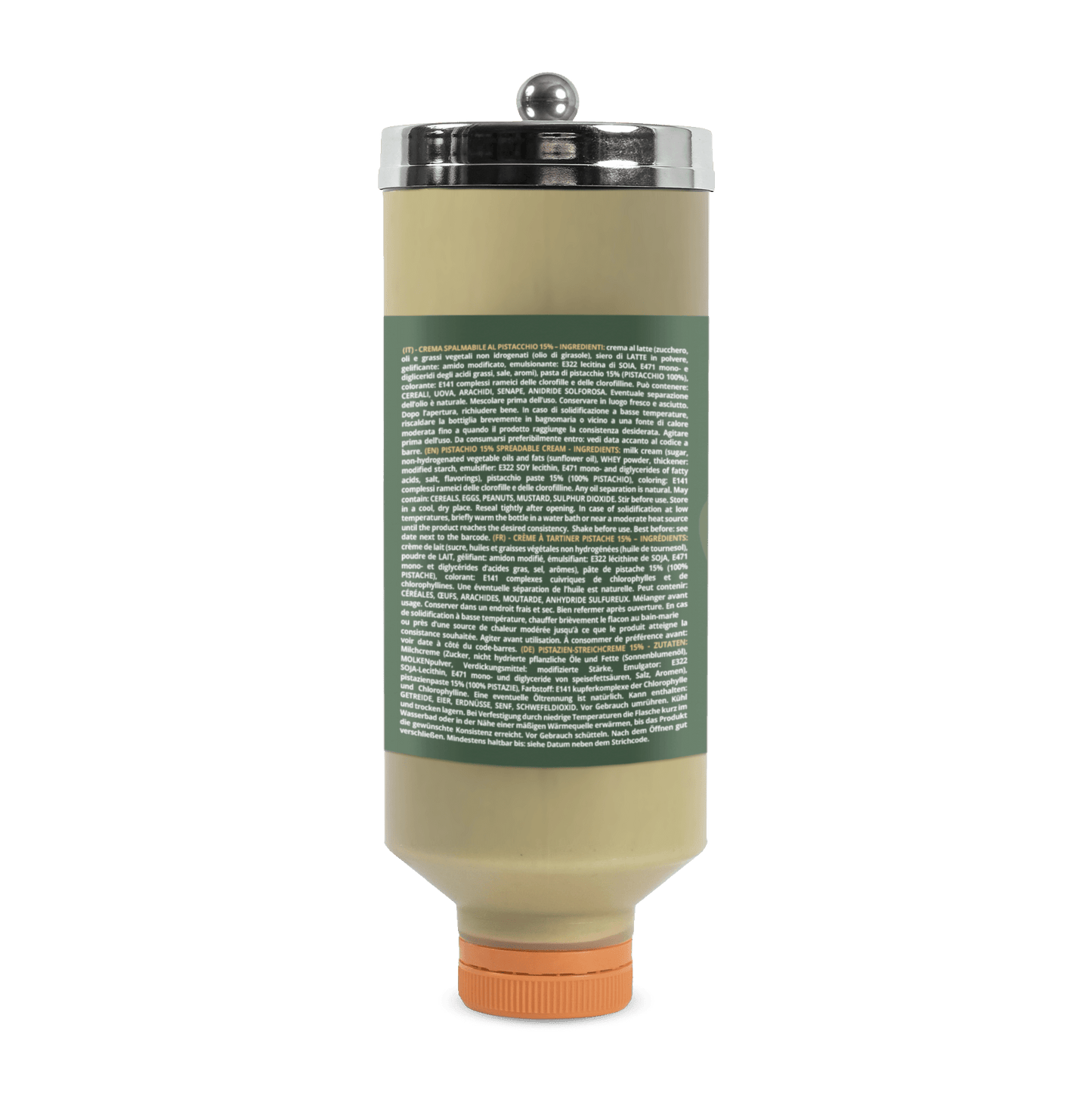 REFILL DI CREMA SPALMABILE AL GUSTO PISTACCHIO "BOTTIGLIA DA 800GR" - Mado Ho.re.ca