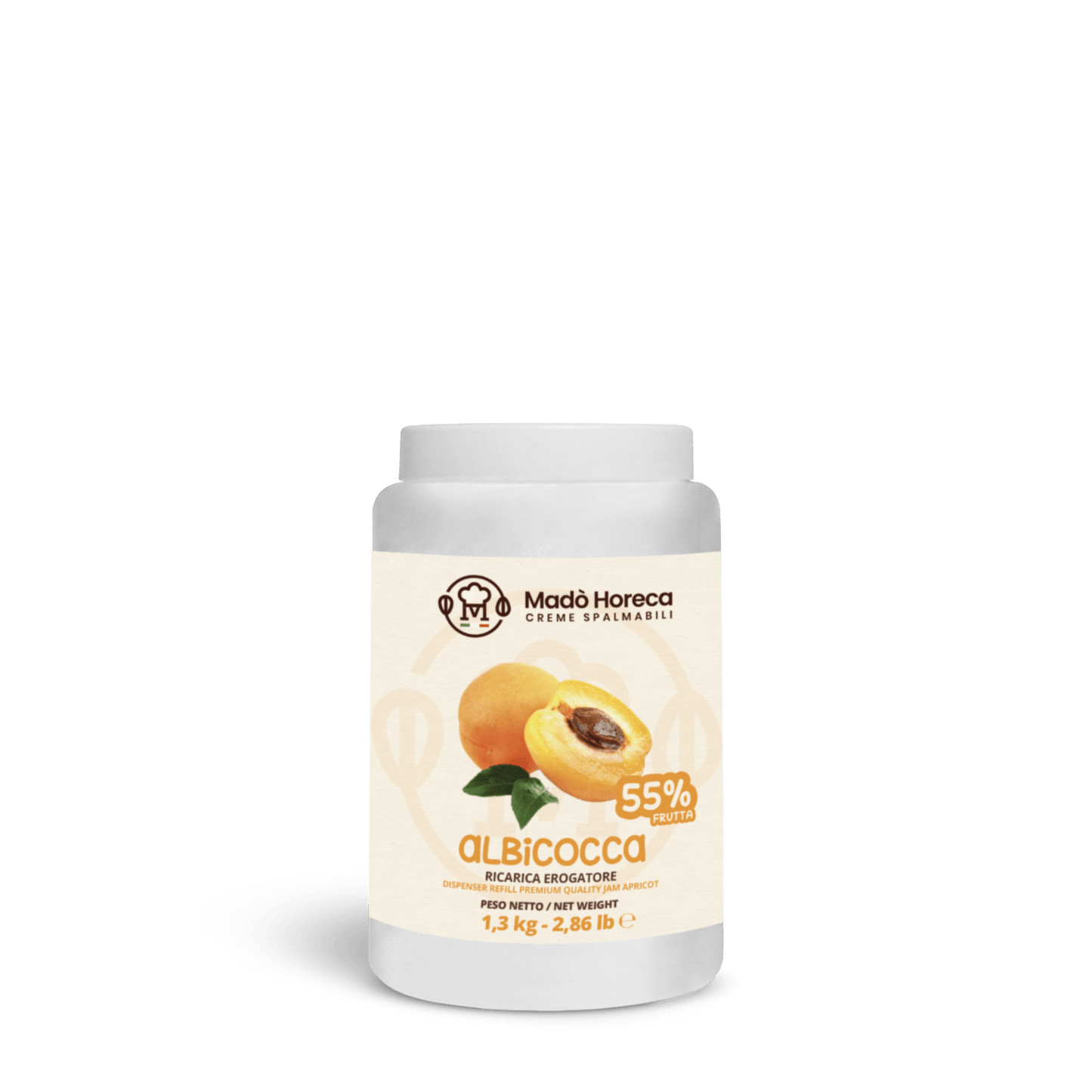 RICARICA EROGATORE Confettura Albicocca 1,3kg - Mado Ho.re.ca