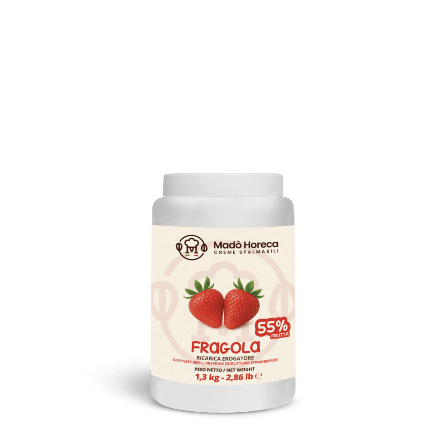 RICARICA EROGATORE Confettura Fragola 1,3kg - Mado Ho.re.ca