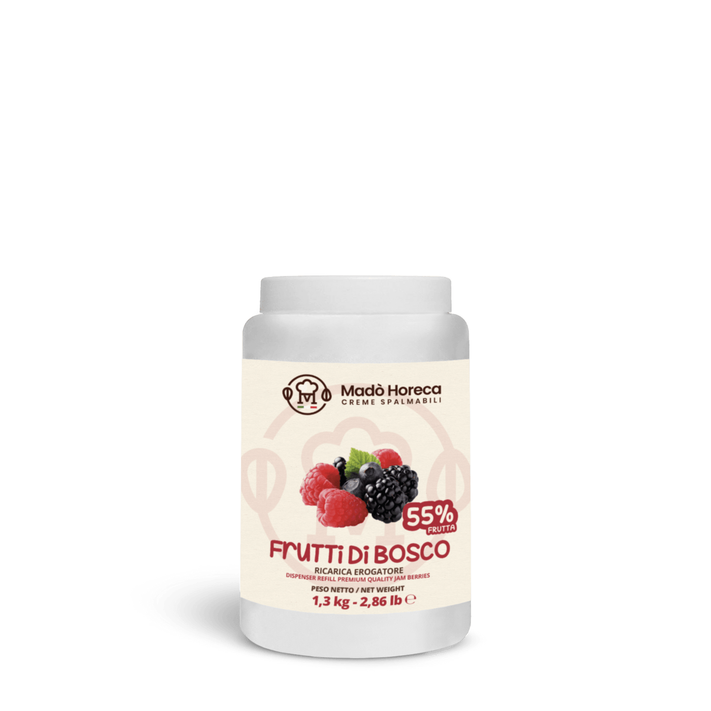 RICARICA EROGATORE Confettura Frutti di Bosco 1,3kg - Mado Ho.re.ca