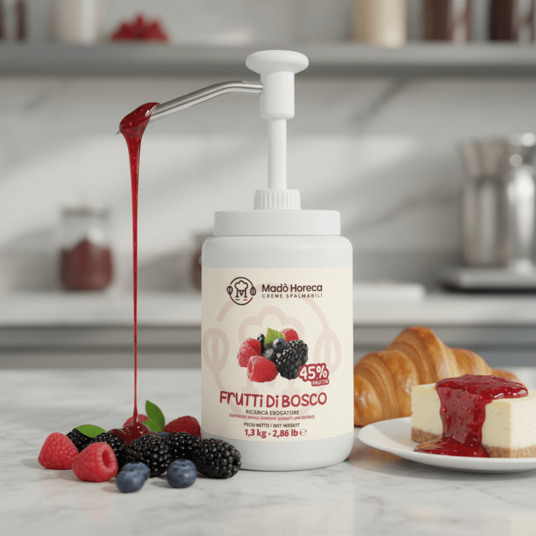 RICARICA EROGATORE Confettura Frutti di Bosco 1,3kg - Mado Ho.re.ca