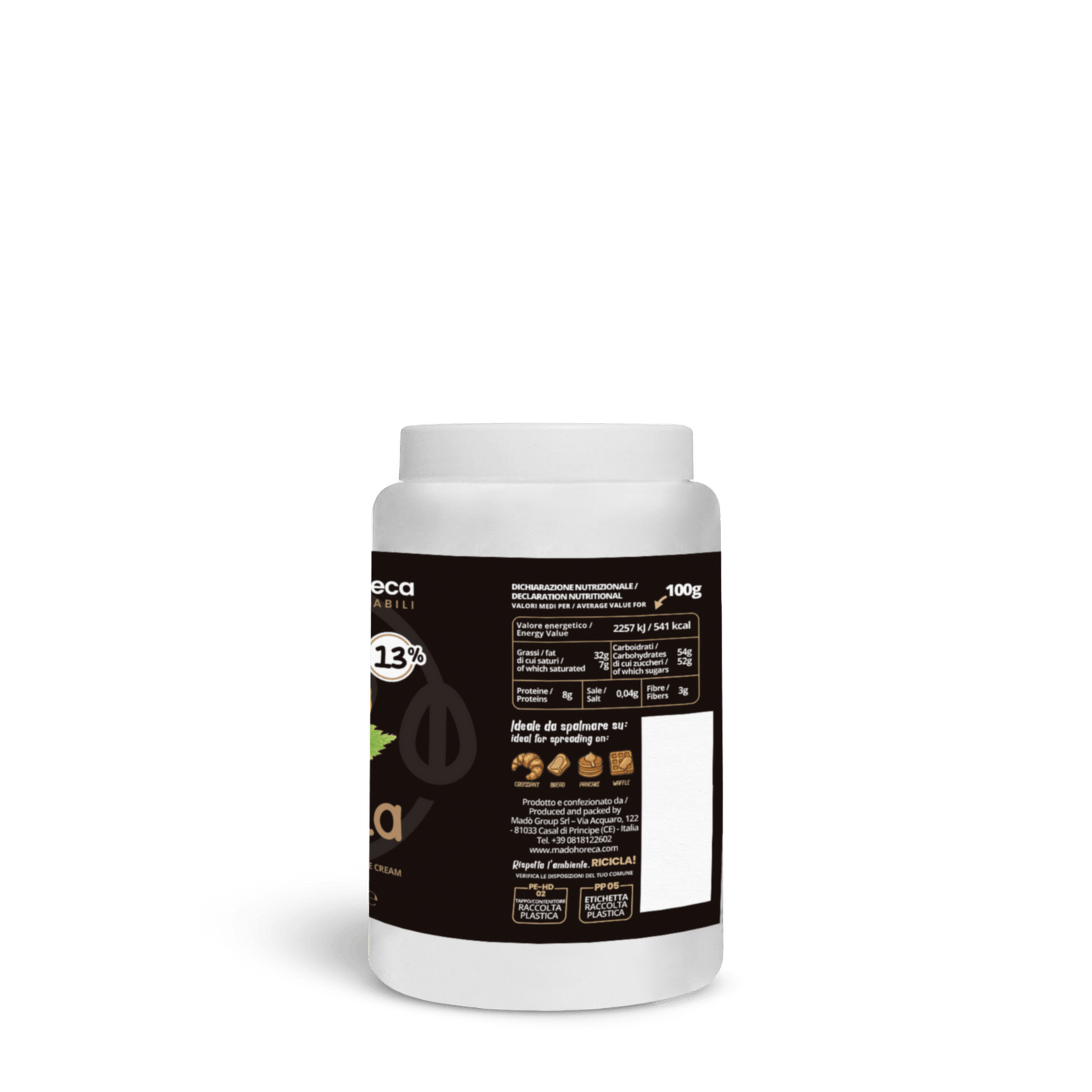 RICARICA EROGATORE Crema di Nocciole 8% 1,3kg - Mado Ho.re.ca