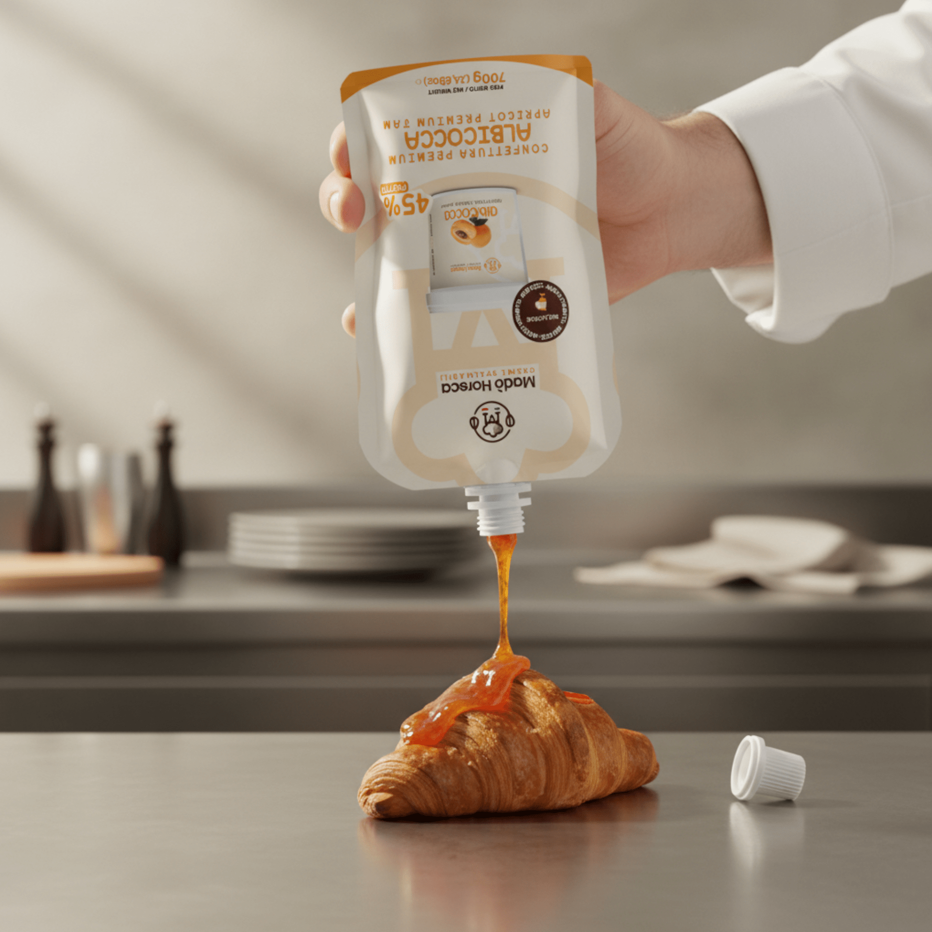 Sac A Poche "Zero Sprechi" al gusto Albicocca "Busta da 700gr" - Mado Ho.re.ca