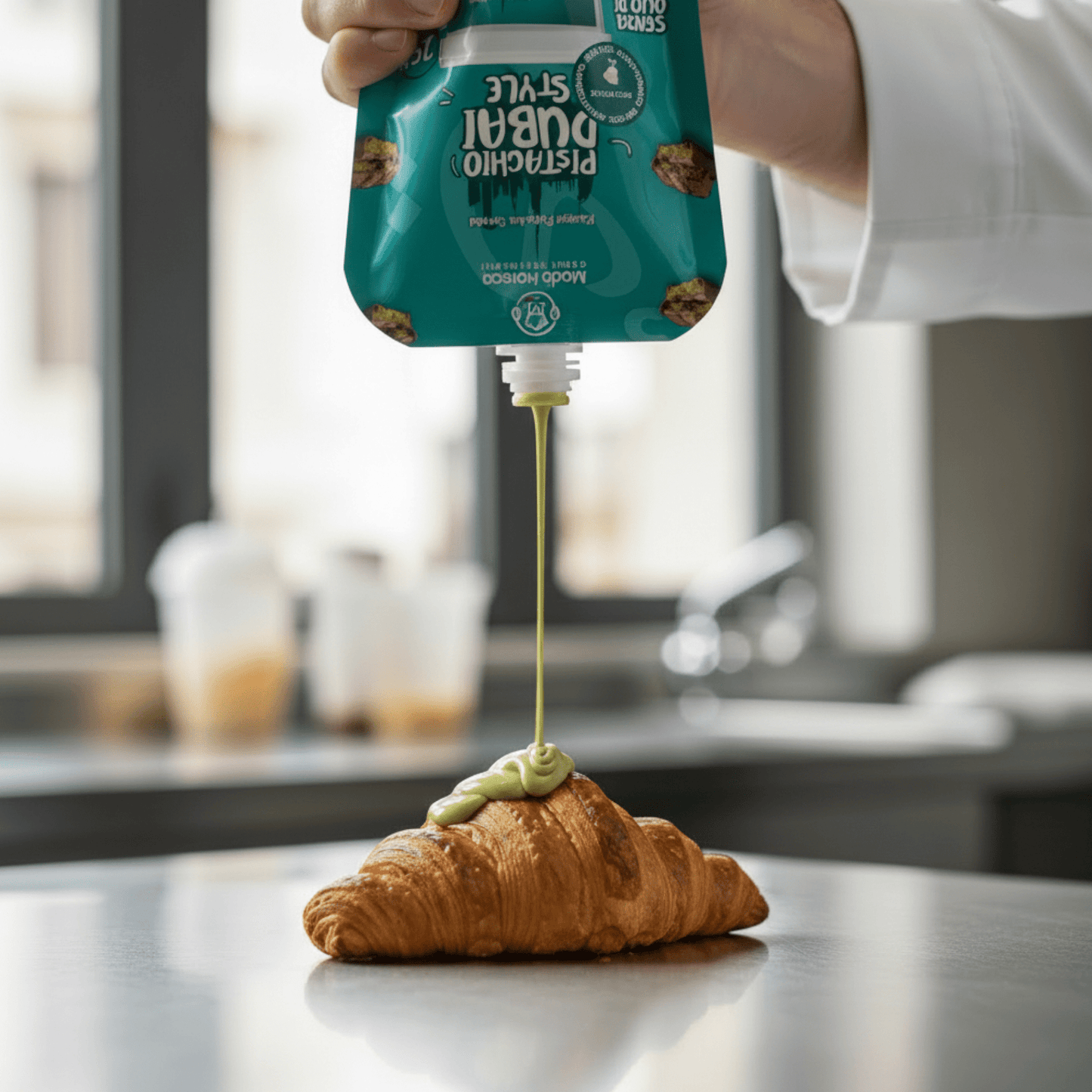 Sac A Poche "Zero Sprechi" al gusto Pistacchio Dubai 25% "Busta da 600gr" - Mado Ho.re.ca