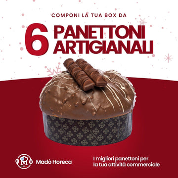 Panettone artigianale con crema "Madò Ke Buena"(PREZZO CADAUNO A PARTIRE DA 21.99€ Iva Compresa) CARTONE DA 6 PEZZI - Mado Ho.re.ca