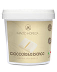 SENZA GLUTINE: Cioccolata bianca Crema Spalmabile Artigianale "Secchio da 1kg" - Mado Horeca